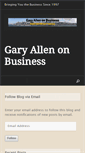 Mobile Screenshot of garyallenonbusiness.com